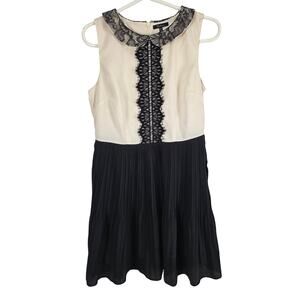 Monteau Fairy Mini Dress M Womens Black Lace Coquette Sleeveless Whimsy Flowy